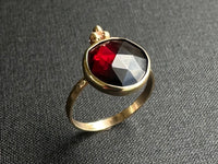 The Rose Crown: Solid 9ct Gold & Rhodolite Garnet Statement Ring
