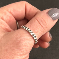 Handcrafted Textured Stacking Ring