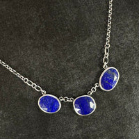 The Midnight Seranade: Handcrafted Lapis Lazuli & Sterling Silver Necklace