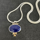 The Midnight Serenade: a handmade 9ct gold, sterling silver and lapis lazuli necklace