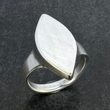 Marquise Sterling Silver Signet Ring