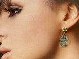 Peridot Dangle Earrings | Silver Dangle Earrings | Nimala Designs