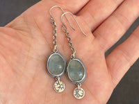 Aquamarine Dangle Earrings | Sterling Silver Earrings | Nimala Designs