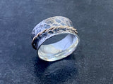 Handcrafted Solid Gold & Sterling Silver Spinner Ring