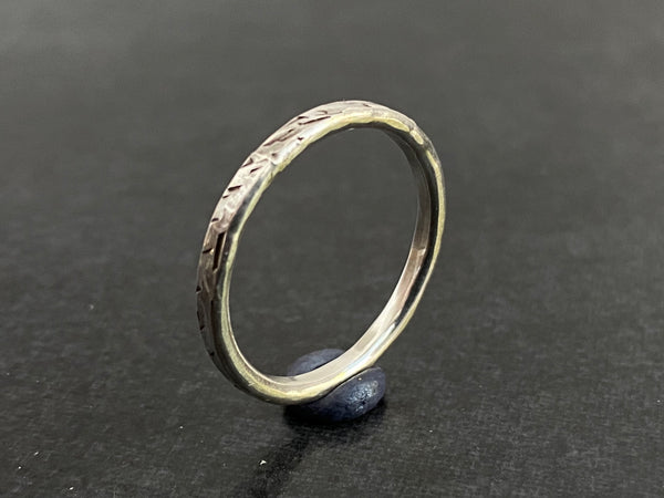 Textured Sterling Silver Stacking Ring