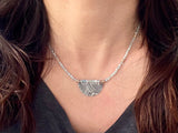 Half Moon Pendant | Silver Pendant Necklace | Nimala Designs