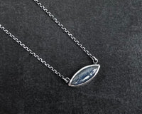 The Azure Dream: handcrafted sterling silver & kyanite necklace