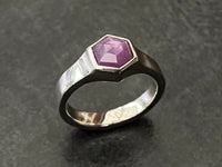 Sterling Silver with Pink Sapphire Statement Ring