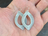 Silver Leaf Earrings | Dangle Leaf Earrings | Nimala Designs