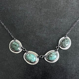 The Verdant Vision: Handcrafted Emerald & Sterling Silver Necklace