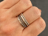 Textured Sterling Silver Stacking Ring