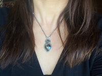 Amazonite Beaded Necklace | Brown Sapphire Pendant | Nimala Designs