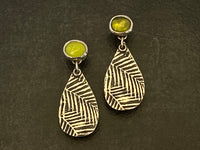Peridot Dangle Earrings | Silver Dangle Earrings | Nimala Designs