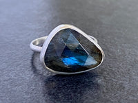 Labradorite Stone Ring | Blue Labradorite Ring | Nimala Designs