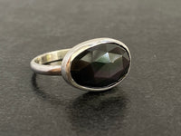 Rainbow Obsidian Sterling Silver Stacking Rings (set of 3 rings)