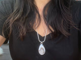 Sterling Silver & Botswana Agate Necklace