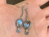 Handcrafted Sterling Silver & Labradorite Dangle Earrings
