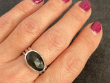 Rainbow Obsidian Sterling Silver Stacking Rings (set of 3 rings)
