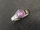 Sterling Silver with Pink Sapphire Statement Ring