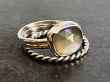 Moonstone Stacking Ring | Grey Moonstone Rings | Nimala Designs