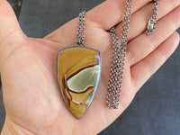 Polychrome Jasper Pendant with 24 inch Sterling Silver Chain
