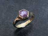 The Pink Champagne: Solid 9ct Gold & Sapphire Ring